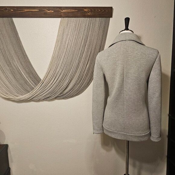 Leith Asymmetrical Zip Up Scuba Collared Jacket Sz XS - Picture 5 of 6